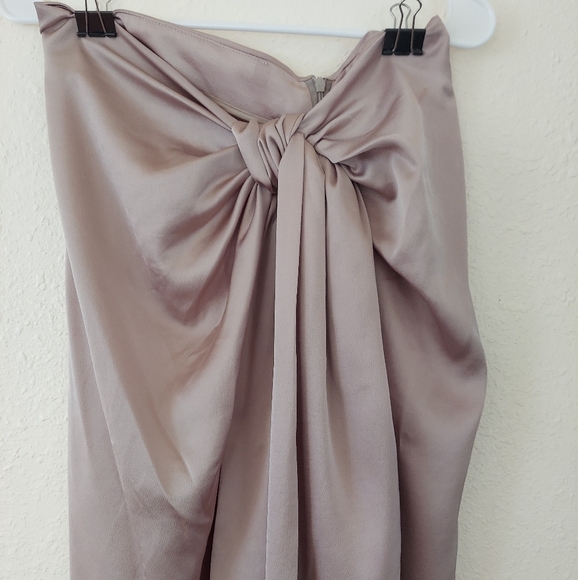 Zara satin effect knot skirt - Picture 3 of 9